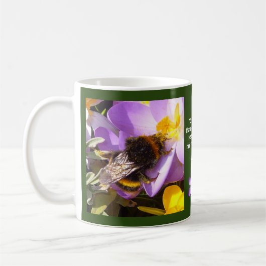 Vertrouw de Heer, Bee op Crocus Flower Koffiemok (Links)