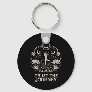 Vertrouw De Reis Yoga Spiritueel Boho Lotus Maan Sleutelhanger