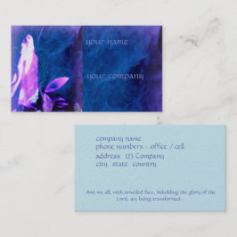 Vertrouw gebaseerd visitekaartje, biddend figuur o visitekaartje