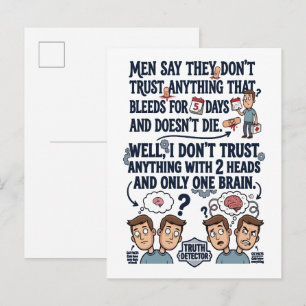 Vertrouw geen twee hoofden met één brein briefkaart