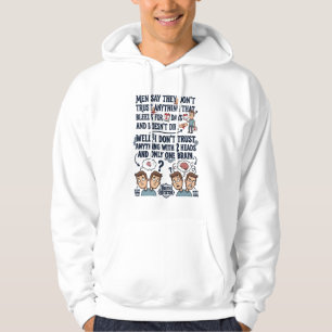 Vertrouw geen twee hoofden met één brein hoodie