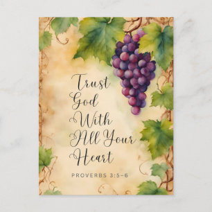 Vertrouw God Met Je Hele Hart Spreuken 3:5-6 Briefkaart