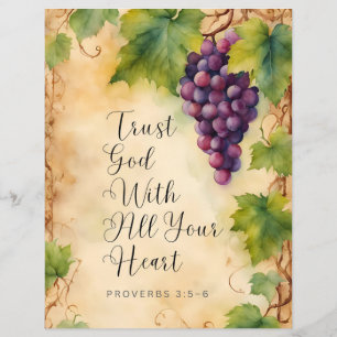 Vertrouw God Met Je Hele Hart Spreuken 3:5-6 Flyer
