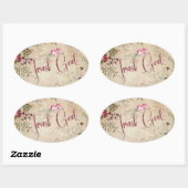 Vertrouw God Ovale Sticker (Vel)