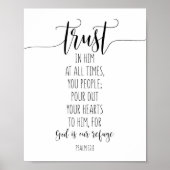 Vertrouw hem altijd, psalm 62:8 poster (Voorkant)