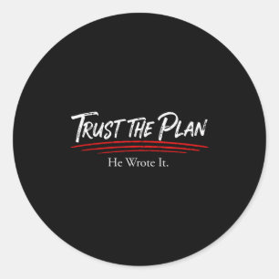 Vertrouw Het Plan Christelijke Mannen En Vrouwen V Ronde Sticker