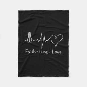 Vertrouw hoop en liefde fleece deken