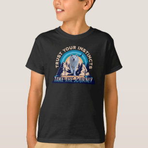 Vertrouw Je Intuïtie Arctische Wolf Avontuur Kunst T-shirt
