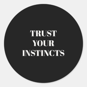 Vertrouw Je Intuïtie Motiverend Ronde Sticker