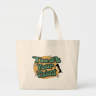 Vertrouw je visioenen Motivatie Grote Tote Bag