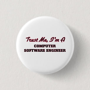 Vertrouw me dat ik computersoftware engineer ronde button 3,2 cm