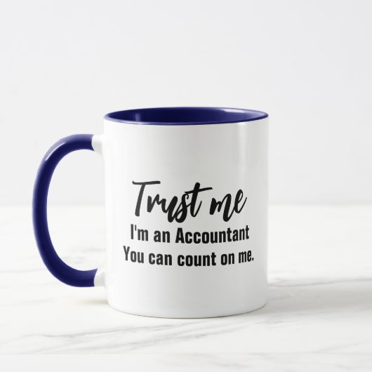 Vertrouw me dat ik een accountant ben. mok (Links)