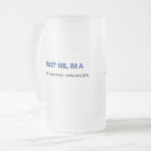 Vertrouw me dat ik een bouwmanager ben matglas bierpul (Voorkant links)