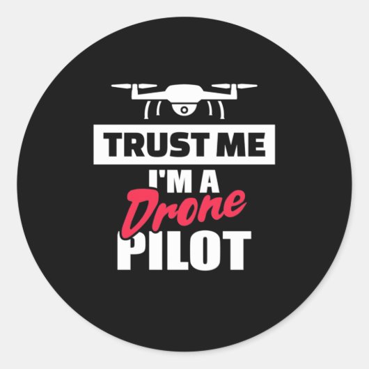 Vertrouw me dat ik een drankje heb. ronde sticker (Voorkant)