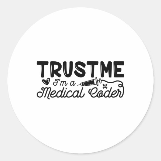 Vertrouw me dat ik een ICD Programmeercodering van Ronde Sticker (Voorkant)