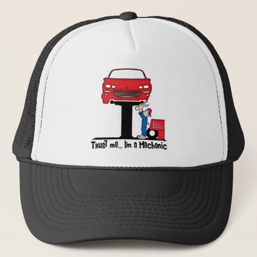 Vertrouw me dat ik een Mechanische Funny Auto Mech Trucker Pet (Voorkant)