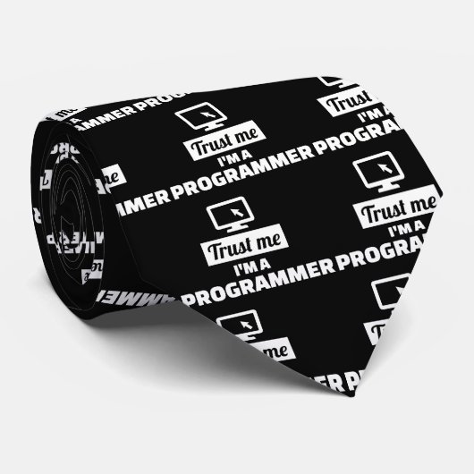 Vertrouw me dat ik een programmeur ben stropdas (Opgerold)