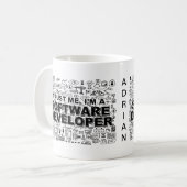Vertrouw me dat ik een softwareontwikkelaar ben koffiemok (Voorkant links)