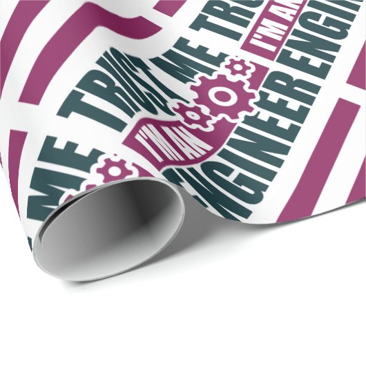 vertrouw me dat ik ingenieur 3 ben cadeaupapier (Rol Hoek)