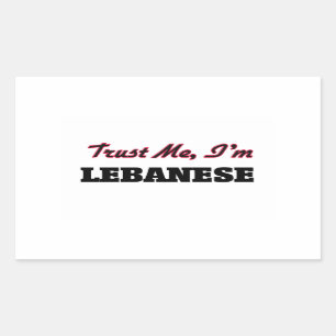 Vertrouw me dat ik Libanees ben Rechthoekige Sticker