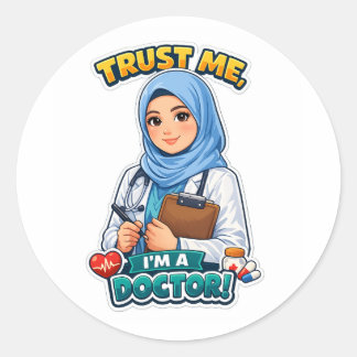 Vertrouw Me Ik Ben Een Hijabi Dokter Sticker