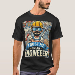 Vertrouw me, ik ben een ingenieur 3D donker T-shir T-shirt