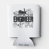 Vertrouw me ik ben een ingenieur Funny Engineering Blikjeskoeler (Achterkant)