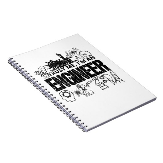 Vertrouw me ik ben een ingenieur Funny Engineering Notitieboek (Rechterzijde)