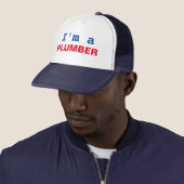 Vertrouw me ik ben een Plumber Work Custom Trucker Pet (In situ)