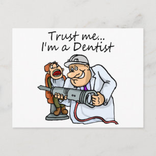 Vertrouw me ik ben een tandarts briefkaart