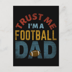 VERTROUW ME IK BEN EEN VOETBALPAPA BRIEFKAART