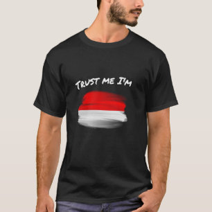 Vertrouw me, ik ben Indonesisch - Indonesië Vlag T-shirt