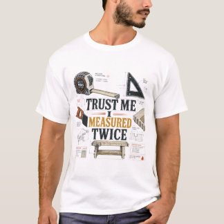 Vertrouw Me Ik Heb Tweemaal Gemeten Blueprint T-sh T-shirt