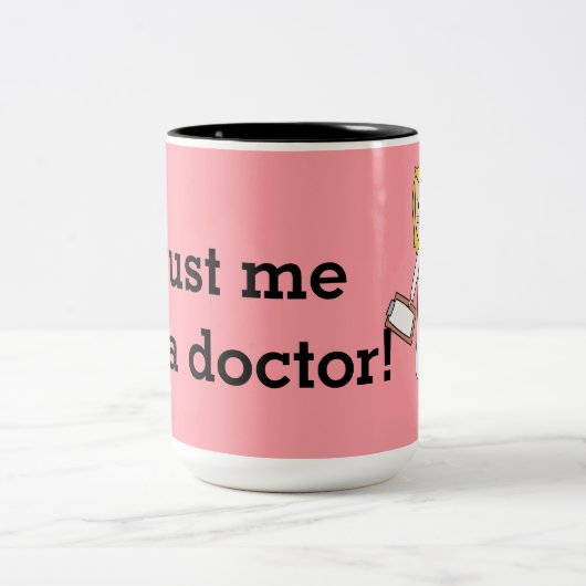 Vertrouw me, ook tweekleurige koffiemok (Center)