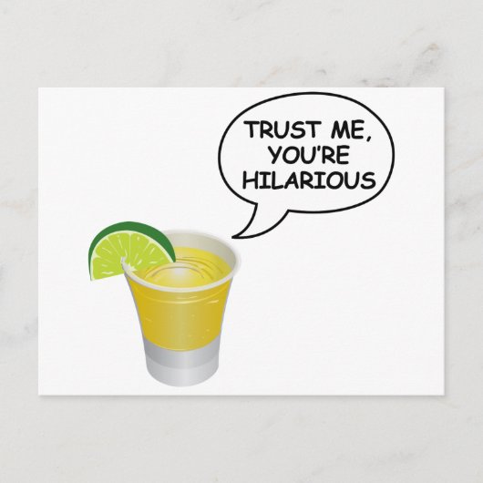Vertrouw me - Tequila Briefkaart (Voorkant)