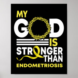 Vertrouw mijn God is sterker dan endometriose Poster