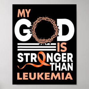 Vertrouw mijn God is sterker dan leukemie Bewusthe Poster