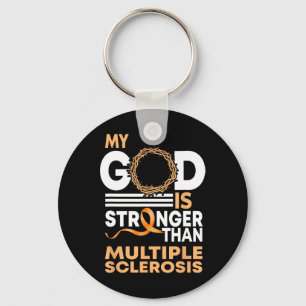 Vertrouw mijn God is sterker dan multiple sclerose Sleutelhanger