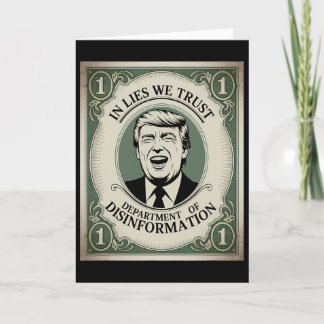 “vertrouw Niemand” - Trump Nknote Parodie _1  Kaart