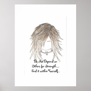 Vertrouw niet op anderen voor kracht. Canvas Poster