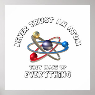Vertrouw nooit atoom poster