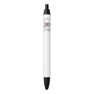 Vertrouw nooit atoom zwarte inkt pen