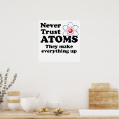 Vertrouw nooit op Atomen Poster (Keuken)