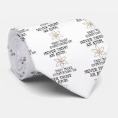 Vertrouw nooit op een Atom - grappige wetenschap Stropdas (Opgerold)