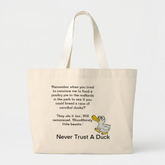 Vertrouw nooit op een cent - door ventilatoren voo grote tote bag