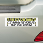 Vertrouw Obama? Bumpersticker (Op auto)