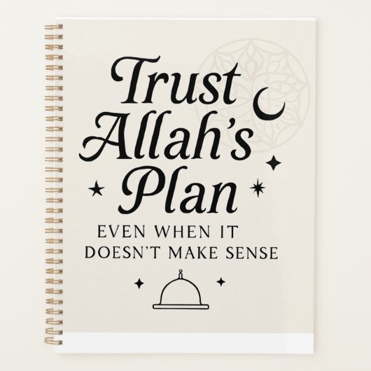 Vertrouw op Allah’s Plan van Geloof Planner (Voorkant)