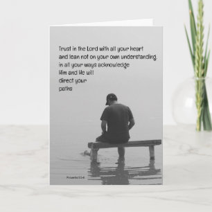 Vertrouw op de Heer Bemoedigende Opbeurende Bijbel Kaart