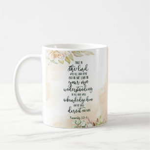 Vertrouw op de Heer bloemstuk   Koffiemok