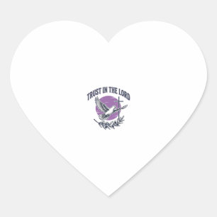 Vertrouw op de Heer Duif Christelijk T-Shirt Ontwe Hart Sticker